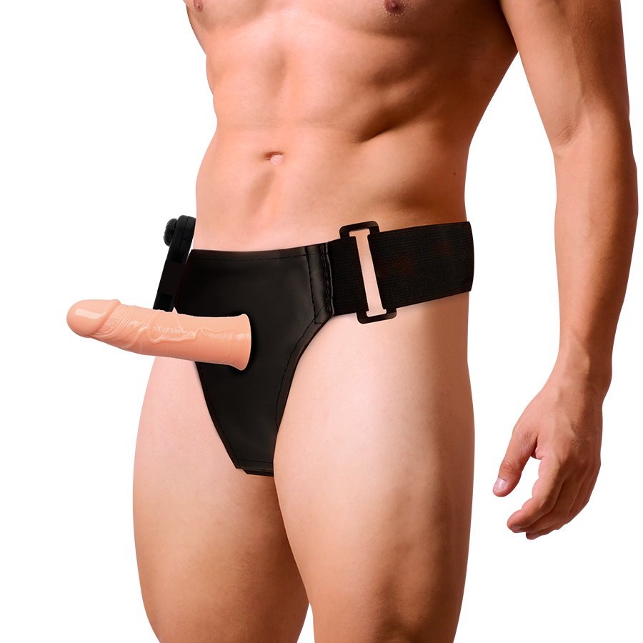 Alternative view of HARNESS ATTRACTION GREGORY STRAP-ON HOLLOW EXTENDER  VIBRATOR 16.5 X 4.3 CM