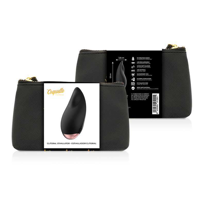 Alternative view of COQUETTE CHIC DESIRE CLITORIAL STIMULATOR BLACK / GOLD