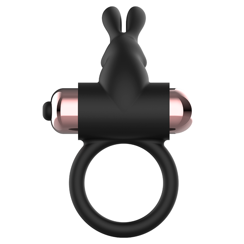 Alternative view of COQUETTE CHIC DESIRE COCK RING WITH VIBRATOR BLACK/ GOLD