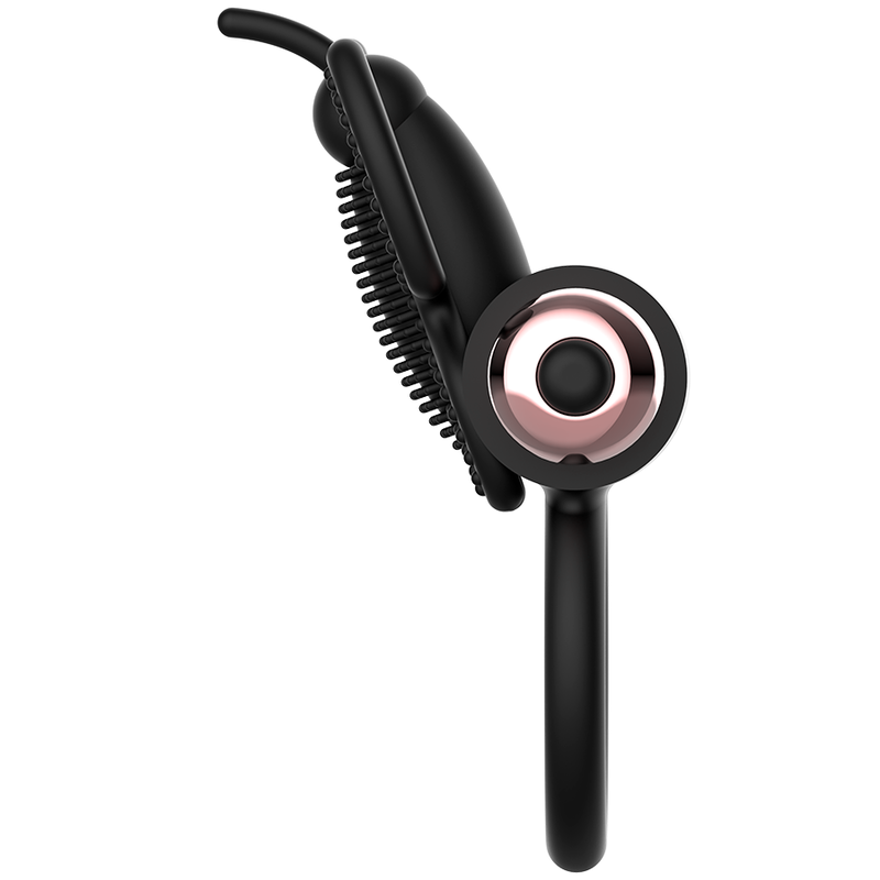 Alternative view of COQUETTE CHIC DESIRE COCK RING BUTTERFLY  WITH VIBRATOR BLACK/ GOLD