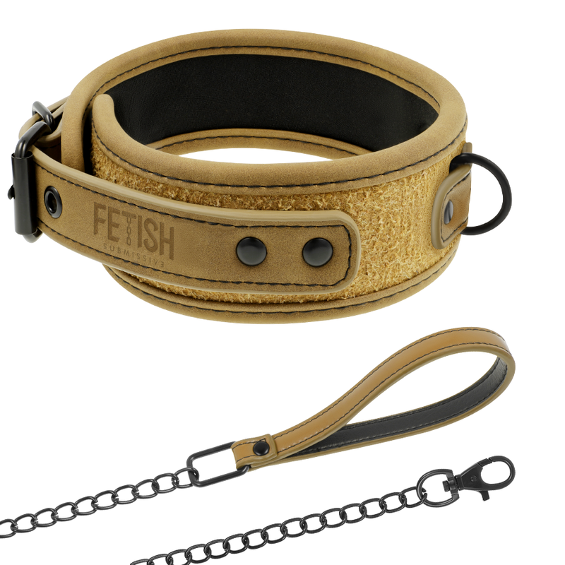 Alternative view of FETISH SUBMISSIVE ORIGIN COLLAR WITH LEASH